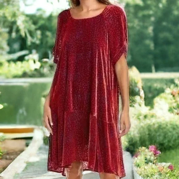 Johnny Was Doris silk blend burnout velvet dress NWT - Picture 1 of 14